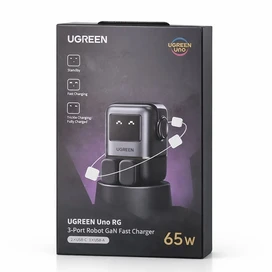 شارژر دیواری یوگرین با نمایشگر LED مدل | UGREEN Uno RG 65W