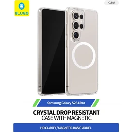 قاب Blueo بلو کریستالی با مگ سیف Crystal Drop Resistance Magsafe Case مناسب برای Galaxy S25 Ultra