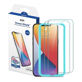 محافظ صفحه نمایش شیشه ای ESR آیفون 12 پرو مکس (بسته دو عددی) ESR Screen Shield Tempered Glass Protector iPhone 12 Pro Max (2 Pack)
