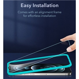محافظ صفحه نمایش شیشه ای ESR آیفون 12 پرو مکس (بسته دو عددی) ESR Screen Shield Tempered Glass Protector iPhone 12 Pro Max (2 Pack)