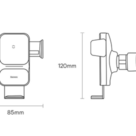 هولدر و شارژر وایرلس دریچه کولری Baseus Wisdom Auto Alignment Car Mount 15W CGZX000001