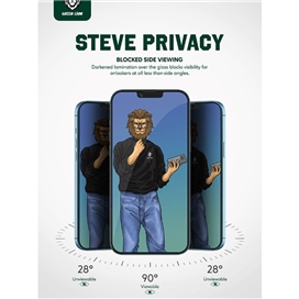 محافظ صفحه نمایش حریم شخصی گرین مدل Steve-Privacy مناسب برای گوشی موبایل اپل iPhone 13 Pro Max