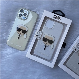 گارد ژله ای اکلیلی iPhone 13 Pro Max طرح Karl Lagerfeld مدل Karl Head