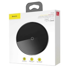 شارژر وایرلس و هاب چهار پورت بیسوس Baseus WXJMY-0G Circular Mirror Wireless Charger HUB