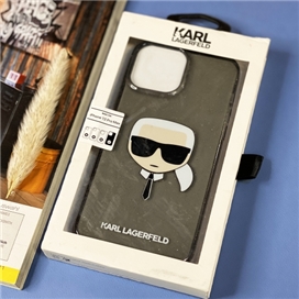 گارد ژله ای اکلیلی iPhone 13 Pro Max طرح Karl Lagerfeld مدل Karl Head