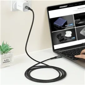 کابل USB-C به USB-C برند راک رز مدل RockRose Powerline CC1 Type-C To Type-C 3A 60W Cable 1m