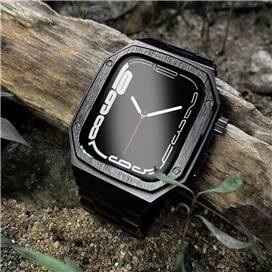 بند و گارد اپل واچ سری لاکچری Luxury Stainless Steel Protection apple Watch 44/45 mm