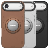 قاب برند Youngkit یانگ کیت مناسب Leather 360 Rotation Ring Stand Case Magsafe مناسب برای Apple iPhone 17 Air
