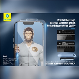 گلس فول BLUEO Anti Dust HD Glass Anti Static With Applicator مناسب برای Apple iPhone 14 Pro