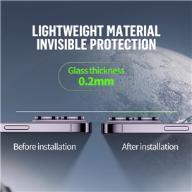 رینگ محافظ لنز آیفون 14 پرو مکس Apple iphone 14 Pro Max BLUEO Metal Frame Lens Protector Glass