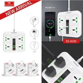 چندراهی برق هوشمند ارلدام Earldom Multiport Smart Power Outlet 3000W ES-SC05