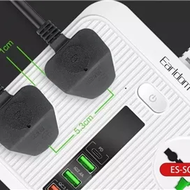 چندراهی برق هوشمند ارلدام Earldom Multiport Smart Power Outlet 3000W ES-SC05