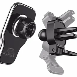 هولدر و شارژر بی سیم موبایل مگنتی داخل خودرو رسی Recci CAR HOLDER RHO-C15