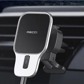 هولدر و شارژر بی سیم موبایل مگنتی داخل خودرو رسی Recci CAR HOLDER RHO-C15