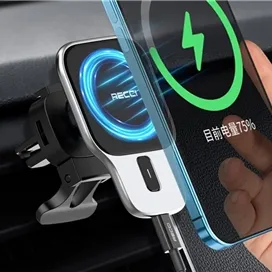 هولدر و شارژر بی سیم موبایل مگنتی داخل خودرو رسی Recci CAR HOLDER RHO-C15
