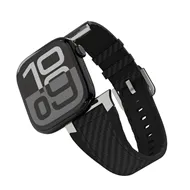 بند اپل واچ برند لولو Levelo Toray silicone & Leather Strap مناسب برای 44-45-46-49 mm