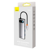 هاب 7 پورت بیسوس Baseus Metal Gleam 7 in 1 Multifunctional Type-C HUB WKWG020113