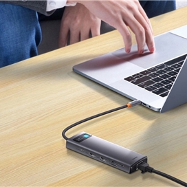 هاب 9 پورت بیسوس Baseus STARJOY Metal Gleam Series 9 in 1 Multifunctional Type-C HUB WKWG060013