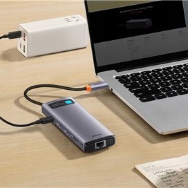 هاب 9 پورت بیسوس Baseus STARJOY Metal Gleam Series 9 in 1 Multifunctional Type-C HUB WKWG060013