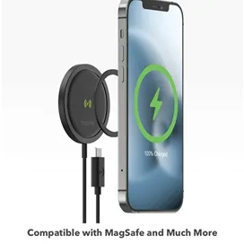 شارژر مگسیف MagSafe به همراه رینگ مگسیف موفی Mophie مدل Snap+Wireless Charge