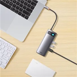 هاب 8 پورت بیسوس Baseus Starjoy 8 Port Type-C HUB Adapter WKWG050013