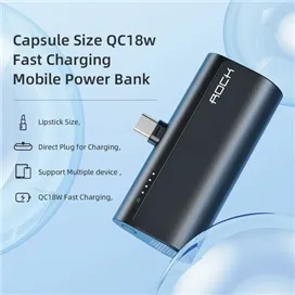 پاوربانک همراه تایپ سی 4800 راک ROCK Type-C PD Powerbank P81
