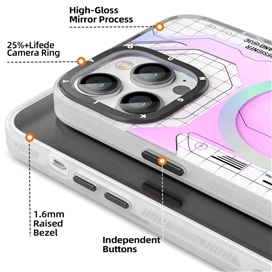 قاب YOUNGKIT یانگکیت Metaverse Silver Strong Anti-Drop Impact Series مناسب برای Apple iPhone 14