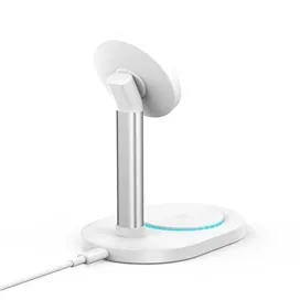 هولدر رومیزی و شارژر وایرلس دوکاره رسی Recci Wireless Charger Holder 2In1 RCW-32