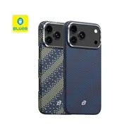 قاب بلو بافت مدل Blueo Gilded Tactile Woven Galaxy Aramid Fiber Magnetic Case مناسب برای Apple iPhone 17 Pro