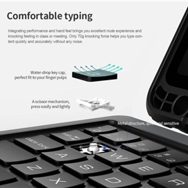 کیف کلاسوری کیبورد دار نیلکین مدل Bumper Combo Keyboard مناسب برای تبلت سامسونگ Galaxy Tab S7