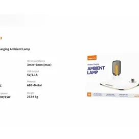 شارژر بی‌سیم و چراغ خواب 15 وات رسی Recci RLS-L11 wireless fast charging