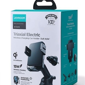 هولدر و شارژر وایرلس جویروم Joyroom Triaxial Electric Wireless Charger Car Holder JR-ZS219