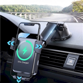 هولدر و شارژر وایرلس جویروم Joyroom Triaxial Electric Wireless Charger Car Holder JR-ZS219