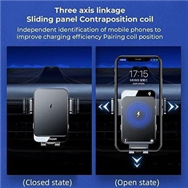 هولدر و شارژر وایرلس جویروم Joyroom Triaxial Electric Wireless Charger Car Holder JR-ZS219
