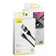 کابل لایتنینگ به USB / Type-C دو کاره Baseus Dual Output CATLYW-G01 توان 18 وات طول 1 متر