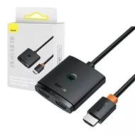مبدل دو طرفه اچ دی ام آی با کابل یک متری بیسوس Baseus AirJoy Series 2-in-1 Bidirectional HDMI Switch B01331105111