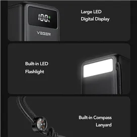پاور بانک کمپینگ وگر مدل VEGER Tank Lite 50000mAh 22.5W Camping Power Bank