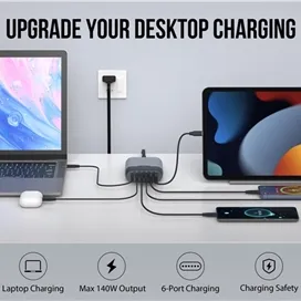 شارژر رومیزی میلی مدل MiLi 140W Gan Carger Station