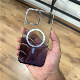 قاب کریستالی متال رینگ مشکی به همراه مگ سیف مناسب برای Apple Iphone 13 Pro Max