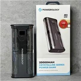 پاور بانک Power Bank پاورولوژی POWEROLOGY کریستالی مدل PPBCHA25 20000 mAh