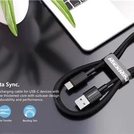 کابل USB-A به USB-C راک رز RockRose Arrow AC 2.4A 1m USB-C