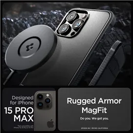 قاب آیفون 15 پرو مکس اسپیگن Spigen Rugged Armor MagFit for iPhone 15 Pro Max
