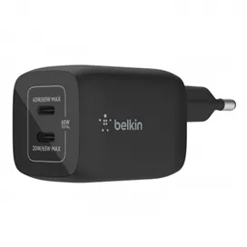 شارژر 65 واتی دو پورت بلکین ProDual USB-C GaN Wall Charger – مدل WCH013