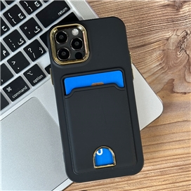 قاب چرمی Leather مدل جاکارتی دار مناسب برای Apple iPhone 13 Pro Max