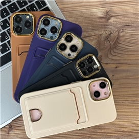 قاب چرمی Leather مدل جاکارتی دار مناسب برای Apple iPhone 13
