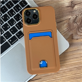 قاب چرمی Leather مدل جاکارتی دار مناسب برای Apple iPhone 13