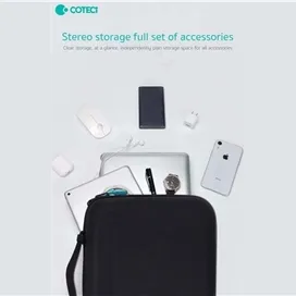 کیف ضربه گیر آیپد 11 اینچ و کیف لوازم جانبی کوتتسی Coteetci iPad 11 Anti falling storage handbag 61031-BK
