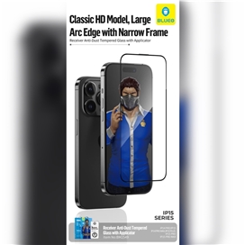 گلس برند BLUEO  مدل Large ARC Anti Dust Glass مناسب برای Apple iPhone 15 Pro