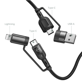 کابل تبدیل USB / USB-C به لایتنینگ / USB-C مک دودو مدل MC-CA-8070 طول 1.2 متر