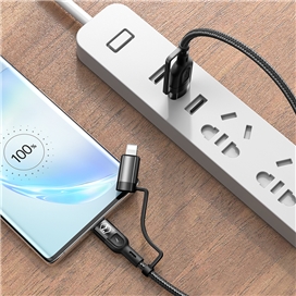 کابل تبدیل USB / USB-C به لایتنینگ / USB-C مک دودو مدل MC-CA-8070 طول 1.2 متر